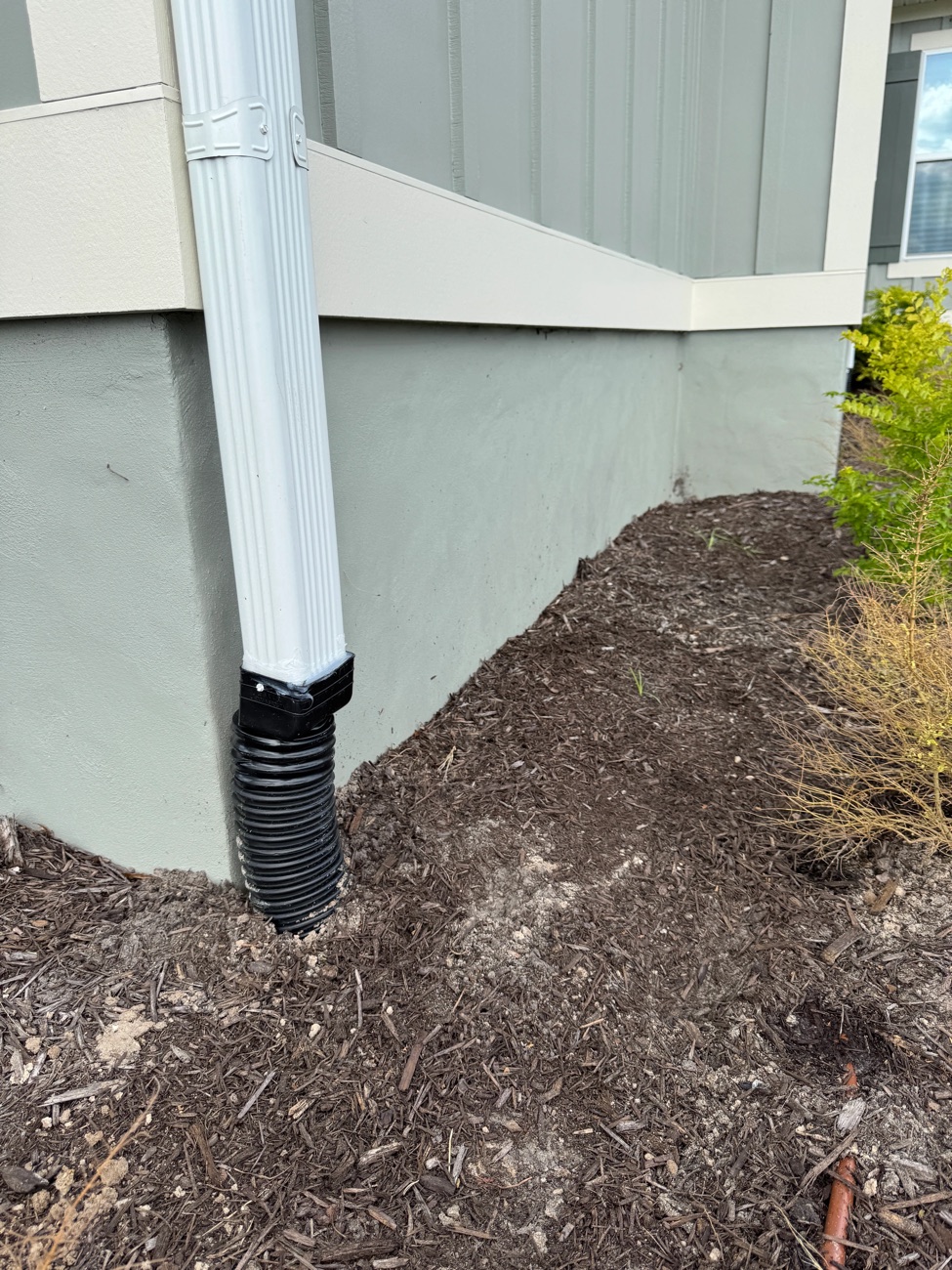 Clean gutter and downspout after an Aqua Premier gutter cleaning in Ponte Vedra