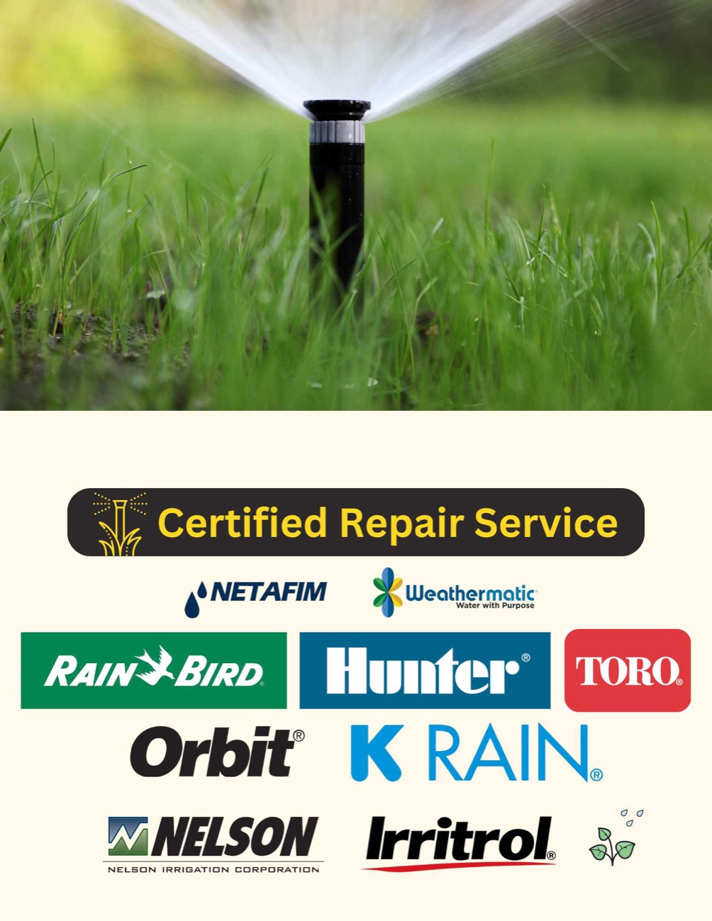 Aqua Premier technician performing a certified sprinkler repair in Nocatee, Ponte Vedra FL 32081
