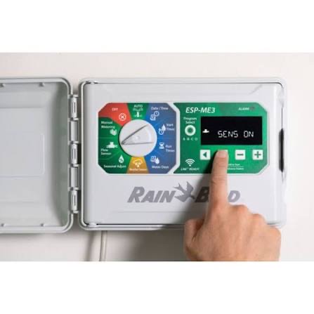 Rain Bird Wi-Fi irrigation controller being programmed