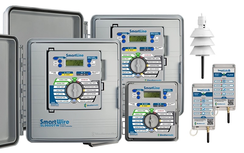 Weathermatic SmartLine controllers and weather sensor