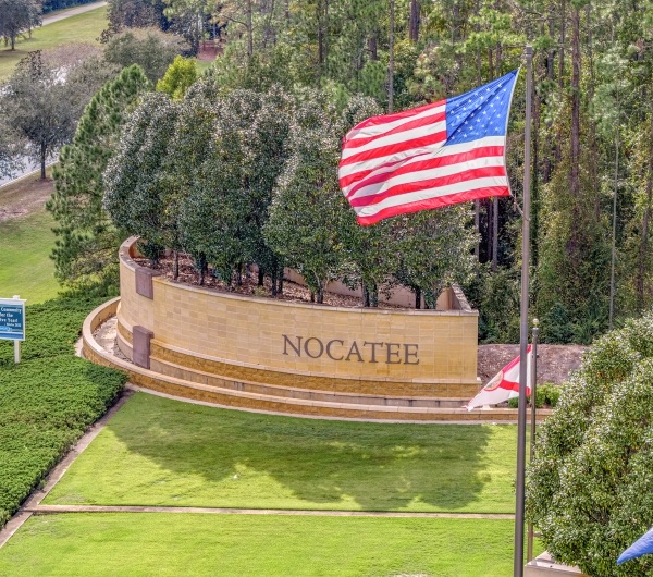 Nocatee community entrance sign in Ponte Vedra, FL 32081 — Aqua Premier's family lives and works right here in Nocatee